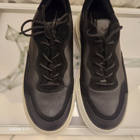 ECCO "Soft X" Black Leather Sneakers. NIB. Customer return. Size EU 38/US 7-7.5 - Picture 4 of 11